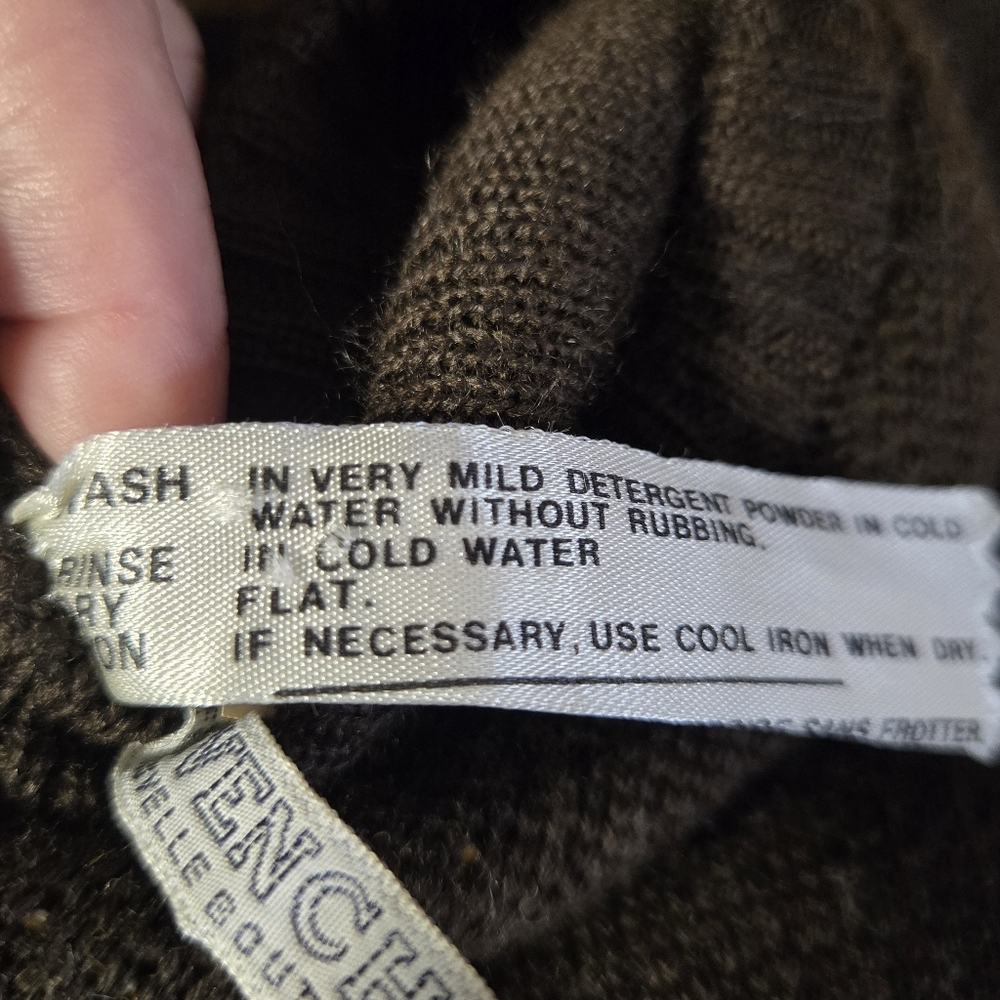 Vintage 70s Givenchy Nouvelle Boutique Vest Brown Yellow Graphic Womens Size 2 - Picture 16 of 16